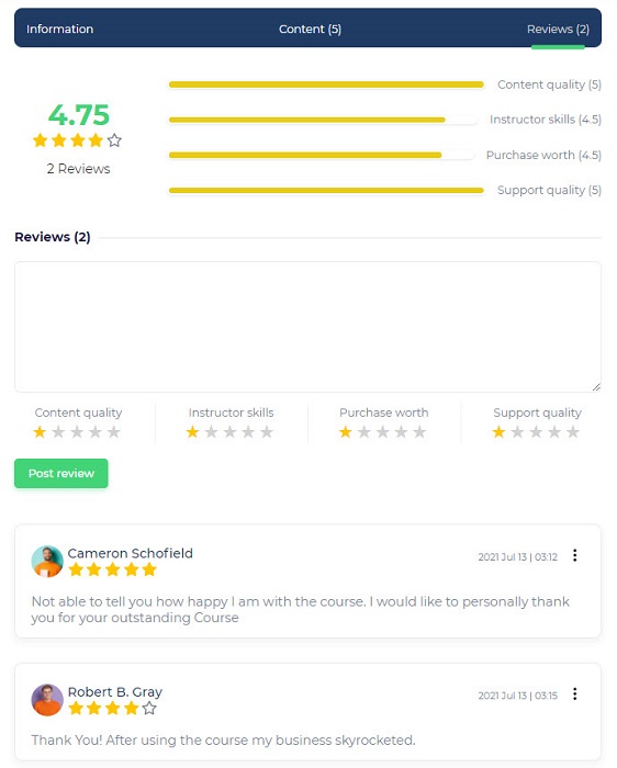 تقييمات الصفوف